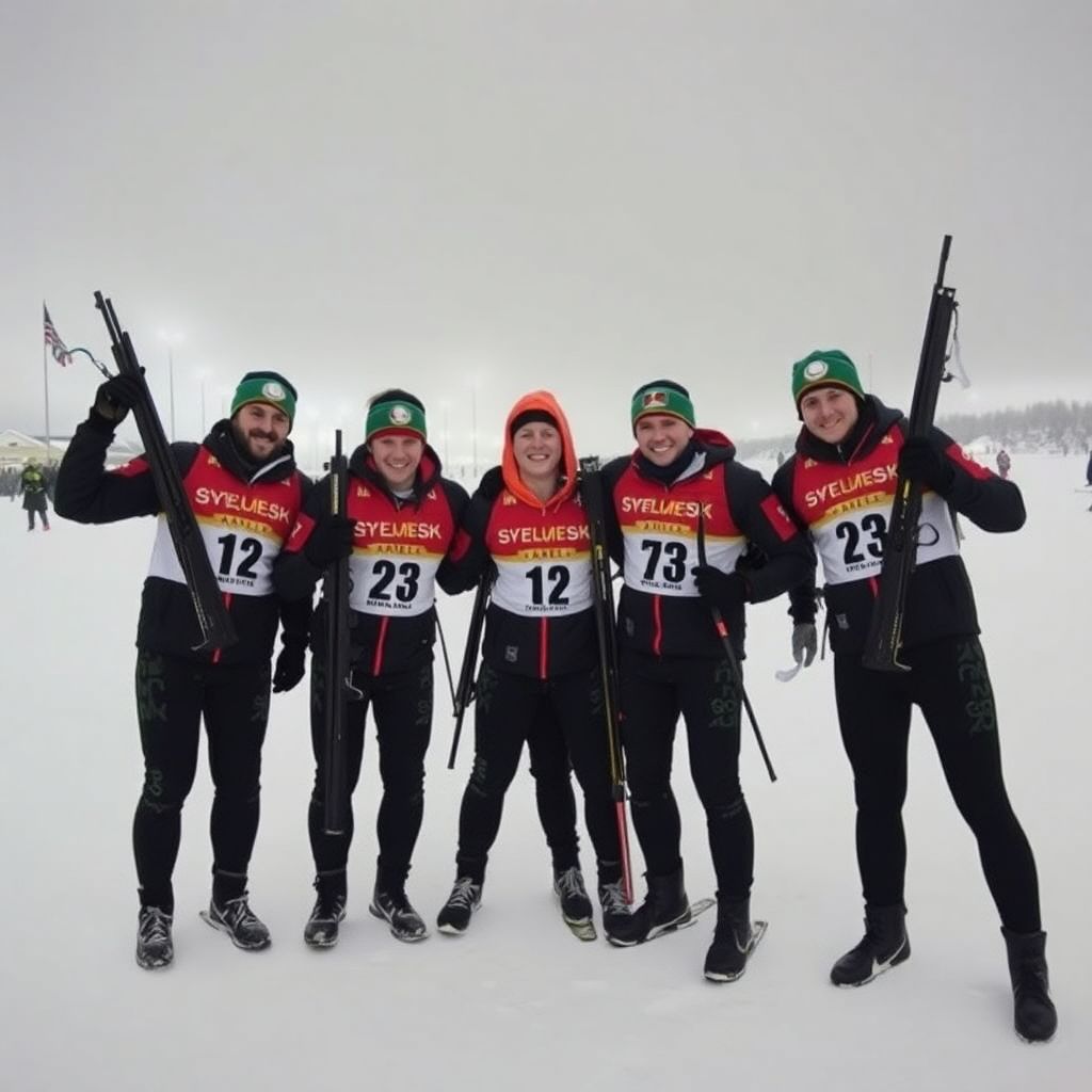 Женская эстафета ЧР по биатлону в Тюмени: триумф Свердловской области